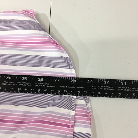 Zara Mens Size 16 Stripe Dress Long Sleeve Button Down Shirt Gray Pink Office - Picture 6 of 8